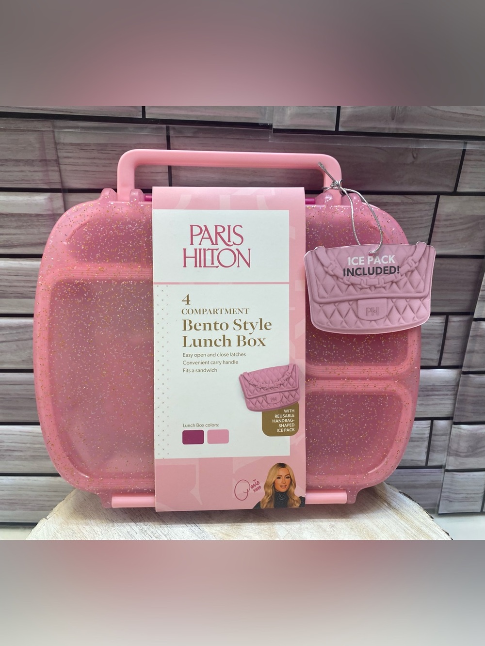 Paris Hilton ❤️Bento style Lunch Box WITH REUSABLE ICE PACK New